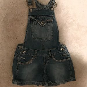 Denim Overall Shorts